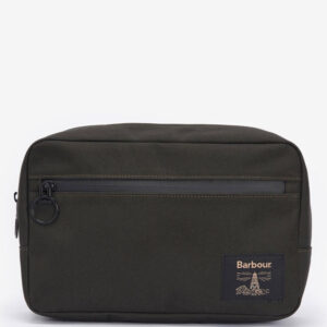 Barbour Field Canvas Hanging Washbag Olive