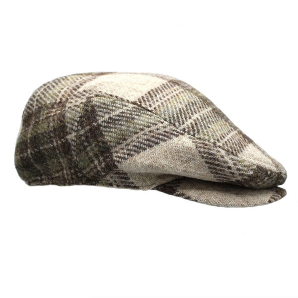 Harris tweed Ladies cap Oatmeal Check
