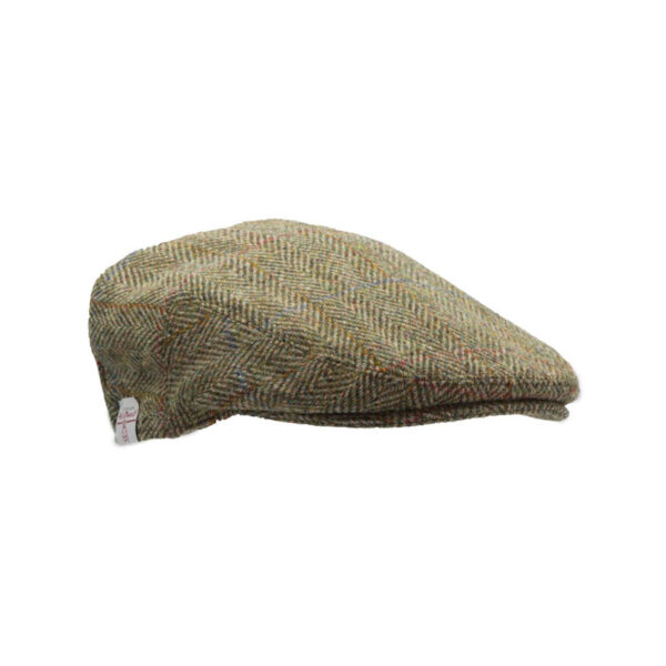Harris Tweed Flat Cap Oakmoor Moss Green