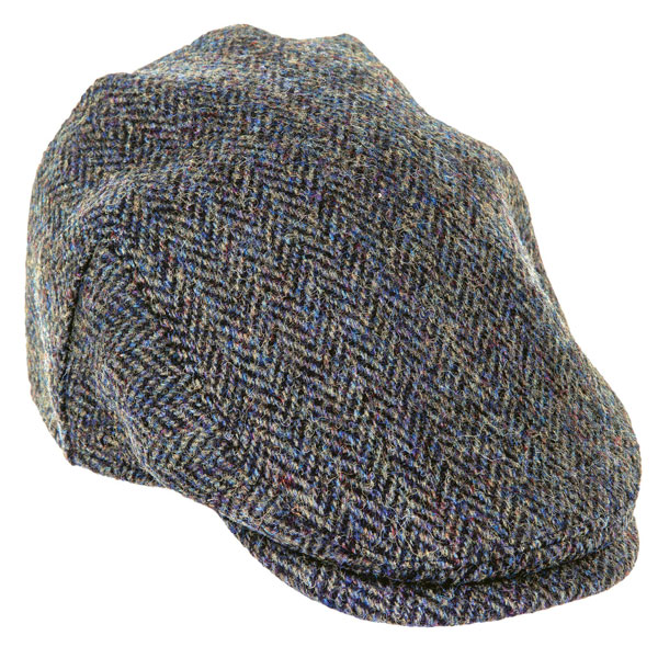 Harris tweed Flat cap Donker Groen Visgraat