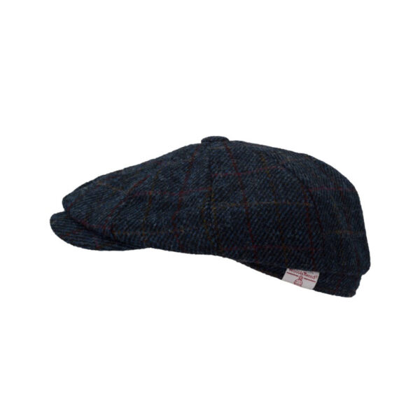Harris Tweed 8-Panel Thomas Baker Boy Cap Royal Blue