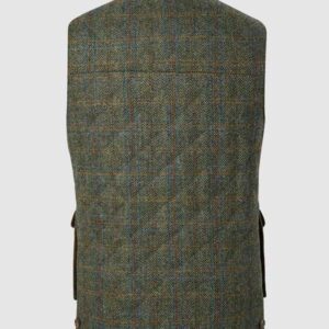 Harris Tweed Gilet, Bodywarmer - Green