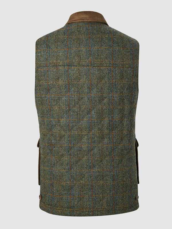 Harris Tweed Gilet, Bodywarmer - Green