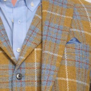 Harris Tweed Jacket "London" In Amber Check