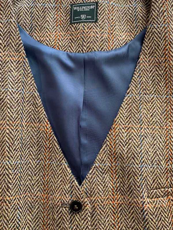 Harris Tweed Dames Vestje "Lea" In Sand Herringbone
