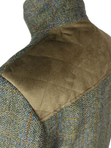 Harris Tweed Field Coat, Boyd Coat - Green Multi