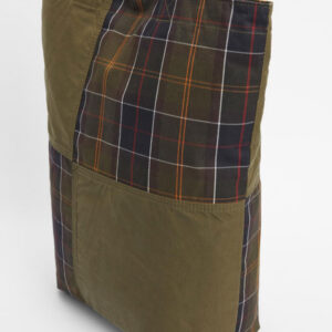 Barbour Transport Patchwork Tote Bag Dusky Green