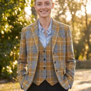Harris Tweed Dames Blazer "LadiesClub" In Amber Check