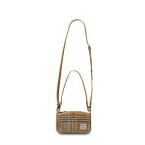 Harris Tweed Shoulder Bag, The Ailsa, Beige Dogtooth