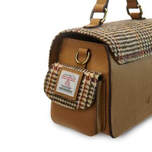 Harris Tweed Crossbody, The Melrose, Beige Dogtooth