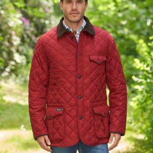 Heren SteppJack "Boston" Met Harris Tweed Details In Red Dahlia
