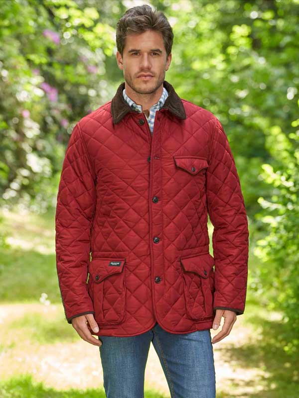 Heren SteppJack "Boston" Met Harris Tweed Details In Red Dahlia