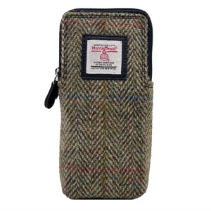 Harris Tweed Double Glasses Sleeve in Country Green