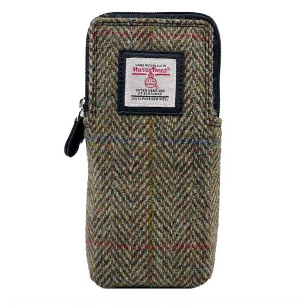 Harris Tweed Double Glasses Sleeve in Country Green