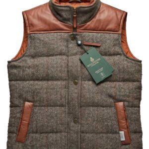 Harris Tweed Bodywarmer "Lisa" In Evergreen