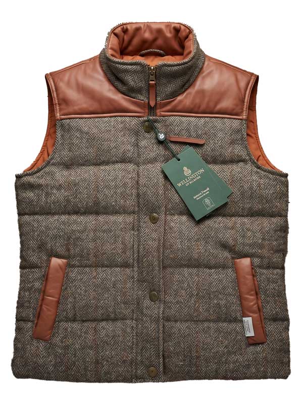 Harris Tweed Bodywarmer "Lisa" In Evergreen
