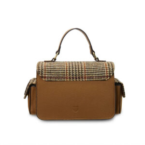 Harris Tweed Crossbody, The Melrose, Beige Dogtooth