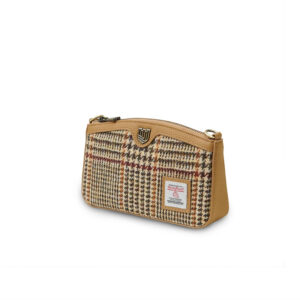 Harris Tweed Shoulder Bag, The Ailsa, Beige Dogtooth