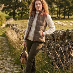 Harris Tweed Bodywarmer "Lisa" In Evergreen