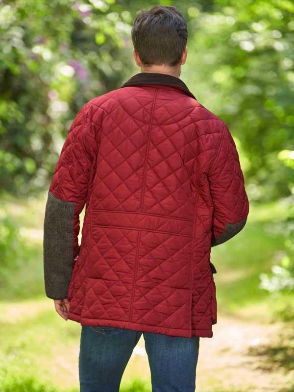 Heren SteppJack "Boston" Met Harris Tweed Details In Red Dahlia