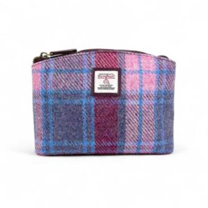 Harris Tweed Cosmetic Bag In Pastel Pink