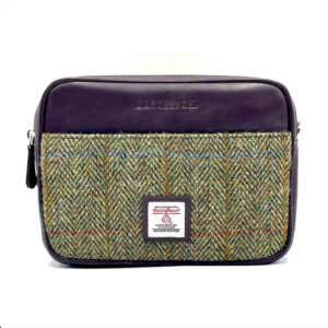 Harris Tweed Camera Bag In Country Green