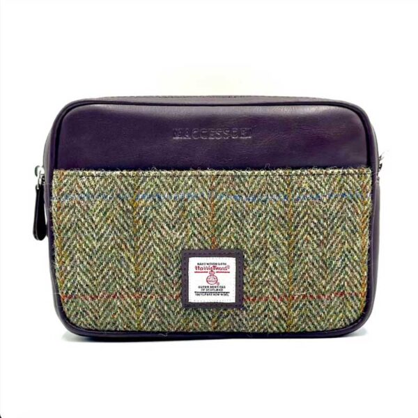 Harris Tweed Camera Bag In Country Green
