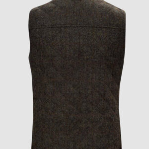 Harris Tweed Gilet, Bodywarmer - Brown