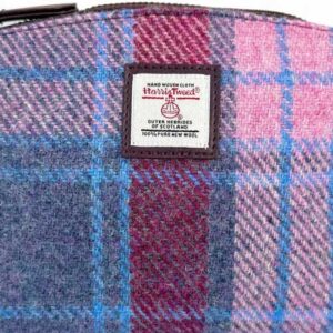 Harris Tweed Cosmetic Bag In Pastel Pink
