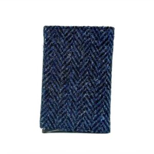 Harris Tweed Pop Up Card Holder In Blue