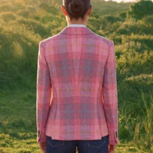 Harris Tweed Dames Blazer "LadiesClub" in Rose Punk Check