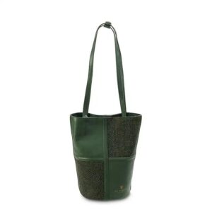Harris Tweed Clutch, The Orlagh, Islander, Dark Green Herringbone