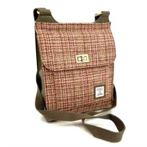 Harris Tweed Satchel Bag In Maple