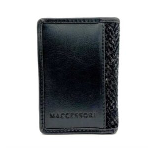 Harris Tweed Card Holder In Charcoal