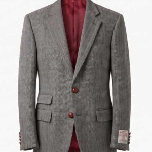 Harris Tweed Jacket 601 Leather Buttons