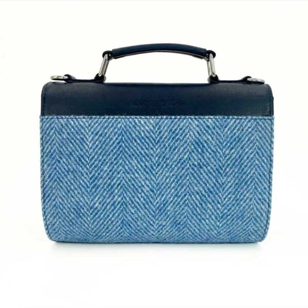 Harris Tweed Mini Day Bag In Sky Blue