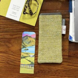 Harris Tweed Landscape Glasses Case Lichen Green