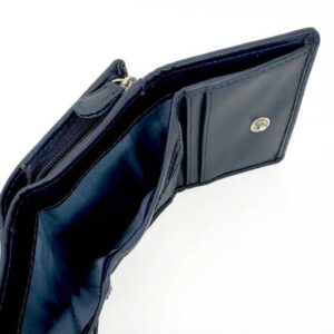 Harris Tweed Trifold Purse In Sky Blue