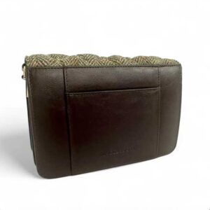 Harris Tweed Quilt Shoulder Bag In Country Green