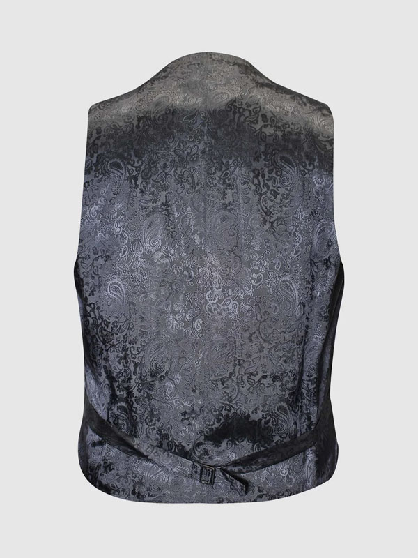 Harris Tweed Vestje, Iain Waistcoat - Grey/Blue Check