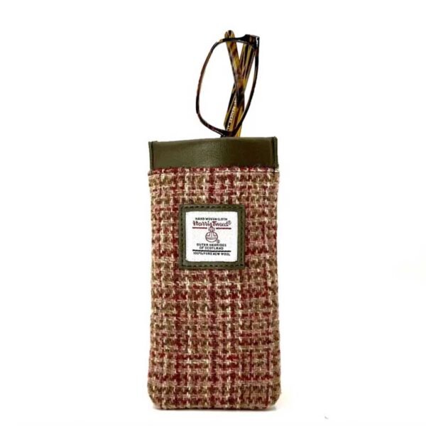 Harris Tweed Glasses Sleeve in Maple