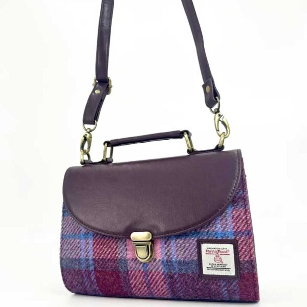 Harris Tweed Mini Day Bag In Pastel Pink