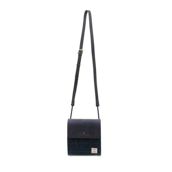 Harris Tweed Clutch, The Eilidh, Islander, Navy Overcheck
