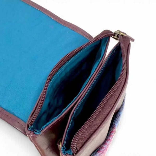 Harris Tweed Mini Crossbody Bag In Pastel Pink