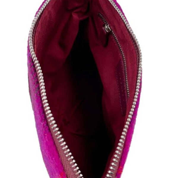 Harris Tweed Cosmetic Bag In Purple Check
