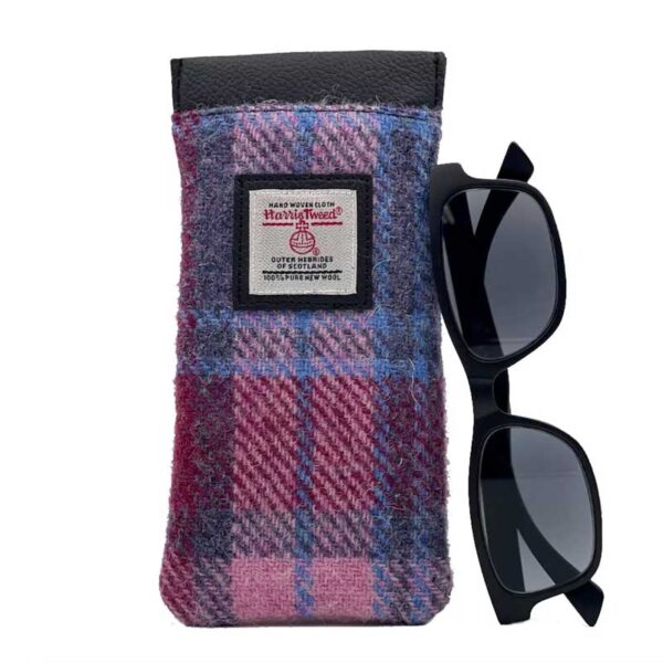 Harris Tweed Glasses Sleeve in Pastel Pink
