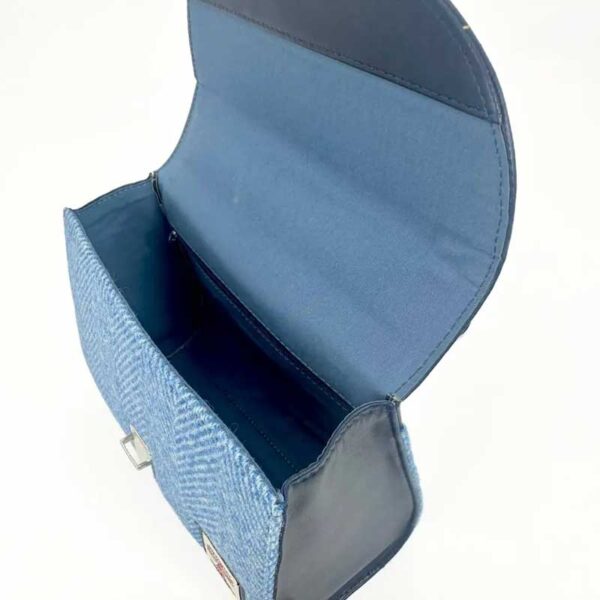 Harris Tweed Mini Day Bag In Sky Blue