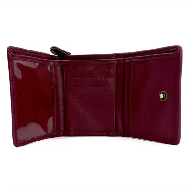 Harris Tweed Trifold Purse In Purple Check