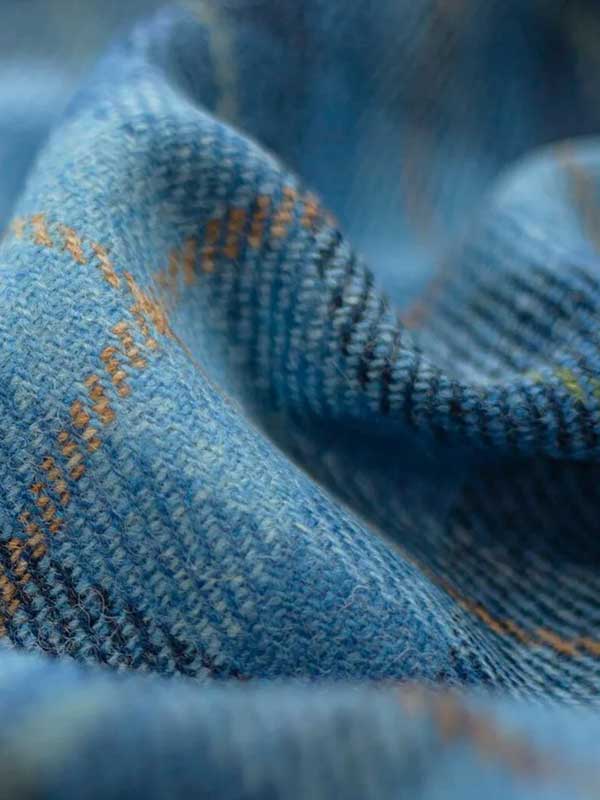 Harris Tweed Flat Cap "Henry" In Jeans Herringbone