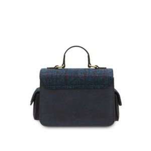 Harris Tweed Crossbody, The Melrose, Navy Overcheck